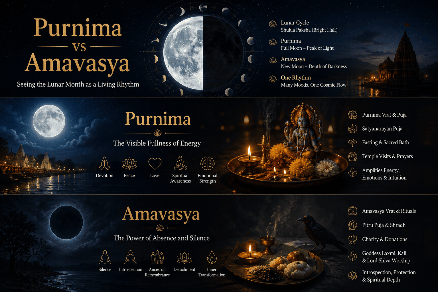 Purnima vs Amavasya